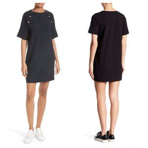 Theory Athrina Shift Mini Dress w/ Snaps M EUC